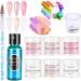 Tickas Acrylic Powder Set - Nail Powder Nail Liquid Nail Brush Set Crystal Nail Powder System Manicure Kit 1 - Buy Online on GoSupps.com