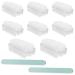 Jortmrd 8 pieces double -sided hand brush nail brush with hard bristle hand washing brush fingernail brush nail Brush fingerbrush for cleaning by hand nail bathroom sinks (including 2 nail files)