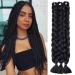 Tess 41 "Braids Extensions Kunsthaar crochet jumbo braids synthetic braiding hair 1pcs 165g/bundle 100cm extensions black 104 cm (1 piece) #1-black