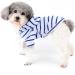 Zweitea Striped Hoodie for Small & Medium Dogs | Soft Light Blue Puppy Sweatshirt & T-Shirt | Comfortable Pet Clothing - Buy Online on GoSupps.com