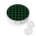 Buffalo Plaid Contact Lens Case Travel Portable Travel Contact Lens Box with Mirror