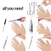 Marqus 7-Piece Manicure Set for Men & Women | Solingen Made Nail Care Kit in Synthetic Leather Case - Durable Carbonoptics Layer - Buy Online on GoSupps.com