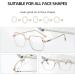 Shop Kaeoisfu Oversized Square Transparent Reading Glasses - Blue Light Blocking for Men & Women | Prescription 2.0 Diopters - Buy Online on GoSupps.com