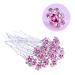 Beaupretty Crystal Hairpins Rose Rhinestone Hair Clips for Bridal Wedding Women Hair Jewelry Accessories 20pcs (Pink)