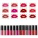 LAMUSELAND Matte Mini Liquid Lipstick Set, 12Colors Long-Lasting High Pigmented Lipstick Travel Kit, Non-stick Cup Waterproof Lip Gloss Makeup Gift Set for Women Girls (black)