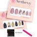 Sethexy Almond Short False Nails - Pink & Black - 48 Piece Press-On Acrylic Nails with Glue for Women & Girls - Perfect for Easy Nail Art - Buy Online on GoSupps.com
