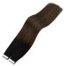 Youngsee 60cm Balayage Tape In Extensions | Real Hair Remy Tape Extensions | 20pcs Black & Blonde Balayage 50g - Buy Online on GoSupps.com