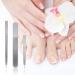 3-Piece Diamond Nail File Set - Stainless Steel Double-Sided Metal Sapphire Buffer, Emery Boards for Natural Nails - Salon Quality Tools for Men and Women - Silver - Buy Online on GoSupps.com