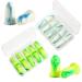 10 Pairs Ear Plugs - Noise Cancelling Earplugs for Sleep Concert Travel Study - Ear Protection from Loud Sounds Reduce 40dB Green + Blue