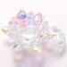 OLACD Portable Nail Art Crystal Cup - Glassware Lotus Shaped Nail Powder Dish with Cover - Buy Online on GoSupps.com