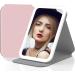 EFAILY Lighted Makeup Mirror - 3 Colors, Dimmable Touch Screen, USB Rechargeable - Pink - Buy Online on GoSupps.com