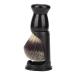 Shaving brush holder professional black acrylic rasis brush holder supports beard brush razor tool black acrylic rasier brush holder ideal for travel at home (brush+holder)