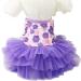 Yekeyi Spring Summer Princess Pet Dress for Rabbits Dogs & Cats - Cute Violet Tutu Costume for Bunnies - XS Flower Decor - Buy Online on GoSupps.com