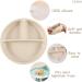 Lanjue 2 Pcs Silicone Baby Suction Plates | Non-Slip Divided Dishes for Toddler Self Feeding | Includes 2 Spoons | Fits Most Highchairs Trays - Buy Online on GoSupps.com
