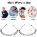 2pack Metal Hair Bands for Men Women's Headbands Unisex Black Wavy Spring Sports Headband for Men's Hair Band Hoop Clips Women Accessories Simple Elastic Non Slip Wide Headwear - Buy Online on GoSupps.com