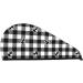 Anchor Black Tartan Plaid Microfiber Hair Towel - Super Absorbent Coral Velvet Wrap for Long Curly & Thick Hair - Quick Dry Hair Cap for Women - Buy Online on GoSupps.com