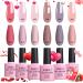 AIMEILI Mother's Day Gift: Set of 6 Pastel Pink Nude Gel Nail Polish - Natural Skin Tone Colors - 10ml Each - Buy Online on GoSupps.com