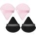 Ainiv 4 PCS Reusable Soft Makeup Puff Set for Foundation, Blush, and Powder - Black + Pink - Buy Online on GoSupps.com