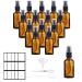 Suxnos spray bottle glass bottle Perfume robbers Braunglas Bernstein Glass 30ml 15pcs Travel atomizer with black plastic lid portable bottle bottles