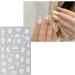 JMEOWIO 6 Sheets 3D Embossed White Flower Nail Art Stickers Decals Self-Adhesive 5D Spring Summer Floral Nail Supplies Nail Art Design Decoration Accessories - Buy Online on GoSupps.com