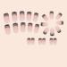 Buy Black French Tip Press On Nails - Short Square Glitter False Nails | 24 Pcs Acrylic Full Cover Design for Women - Buy Online on GoSupps.com