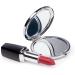KUKEYIEE Engraved Travel Makeup Mirror - Compact Silver Cosmetic Mirror Gift for Women - Buy Online on GoSupps.com