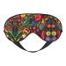 SSIMOO Fresh Fruits and Vegetables Sleep Mask-Adjustable Breathable Fashionable Eye Mask for A Comfortable Sleep Experience Black