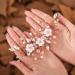 Vakkery Rose Gold Bridal Flower Hair Vine - Crystal Wedding Hairpiece & Accessories for Women & Girls - Buy Online on GoSupps.com