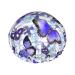 Purple butterfly Shower Cap for Women Double Waterproof Layers Bathing Shower Hat Large Designed for all Hair One Size Purple Butterfly