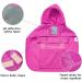 Blueberry Pet Lightweight Packable Dog Rain Poncho 16 inch - Cerise Pink with Reflective Safety Tapes - Buy Online on GoSupps.com
