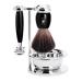 M HLE shaving set with bowl - Vivo series - Black Fibre - safety razor - black high-grade resin