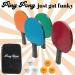 PONG TIMES Ping Paddles Set of 4 - Fun Table Tennis Rackets & Balls | 5 Star Racquets | Portable Set in Red, Blue, Green, Orange - Buy Online on GoSupps.com