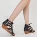 Xtzyglfd Summer Girl Straps Retro Wedge Sandals - Black Bohemian Ethnic Fashion Beach Shoes for Women - UK Size 5.5 - Buy Online on GoSupps.com