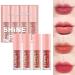 4 Colors Moisturizing Light Lip Gloss Set  Hydrating Shimmery Lip Gloss  Multi-use Korean Lip Gloss  Long lasting Non-Stick Cup Waterproof  High Pigment  Vivid Color  Lip Tint Makeup (Set A)