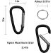 XIECHANEE 30PCS Aluminum Carabiner Clips - Black D Shape Spring Snap Hooks with Keyring Hooks - Buy Online on GoSupps.com