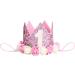 FYMNSI Baby Girl 1st Birthday Outfit Set - Flower Romper, Tutu Skirt, Crown Headband in Pink - Buy Online on GoSupps.com