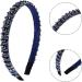 Ryaupy Elegant Dark Blue Braided Bead Chain Headband - Headband for Women with Crystal Beads - Headband Party Prom - Buy Online on GoSupps.com