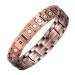 Jeracol Magnetic Bracelet for Men Solid Copper Magnetic Bracelets with Strong Magnets Wristband Adjustable Magnetic Brazaletes with Remove Tool & Jewellry Gift Box A-copper