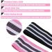 GAIYAH FITNESS Long Fabric Resistance Bands Set for Women - Pink/Black-2 - Buy Online on GoSupps.com