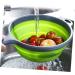 Zerodeko 2 Pcs Collapsible Drainer Basket Draining Basket Sink Strainer Basket Fruit Drain Basket Fruit Tray 34.5x20cmx2pcs Greenx2pcs - Buy Online on GoSupps.com