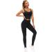 THE GYM PEOPLE High Waist Yoga Pants with Pockets | Tummy Control Leggings for Women - Black - Buy Online on GoSupps.com