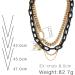 Rumtock Black Acrylic Chunky Chain Necklace with Coin Pendant - Statement Gold Jewelry for Women and Girls - Buy Online on GoSupps.com