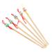 ORFOFE 5pcs Bamboo Ear Cleaners Cute Doll Head Design Gentle Ear Wax Removal Tool for Family Use Use Random Colors Bamboo Material