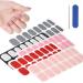 5Pcs Glam Gelz Nail Sticker - Glam gelz Glamgelz Nails Peel and Stick Nail Polish Semi Cured Gel Nail Strips Sarafine Nail Strips Kit (#4)