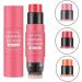 Blush Stick for Cheeks | Long-Lasting Natural Blush Stick - Cream Blush Makeup for All Skin Tones 2 in 1 Double-Head Blush and Lipstick Makeup for Women and Girls Shakven 2# - Buy Online on GoSupps.com