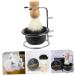 Fomiyes Men's Shaving Set - 2 Sets of Stainless Steel Foam Shell Hairdresser Dust Brush and Bowl | Perfect for Professional Grooming | Black - Buy Online on GoSupps.com