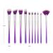 10x Multicolor Travel Size Makeup Brush Set | Foundation Powder Eyeshadow Eyeliner Tools - Buy Online on GoSupps.com