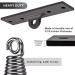 Dolibest Heavy Bag Hanger - Wall/Ceiling Mount Hook for Punching Bags - Body Weight Training System - Wood Beam Holder with Spring and Carabiners - Black - Buy Online on GoSupps.com