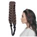 Braid Headband 5 Strands Synthetic Hair Braided Headband with Adjustable Elastic Stretch Chunky & Wide Plaited Braid Hair Band Hairpiece Style 3