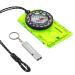 INMAKER Compass, Compass Hiking with Survival Whistle, Luminous Compass Gift for Kids, Apply to Outdoor Survival, Camping and Navigation Green